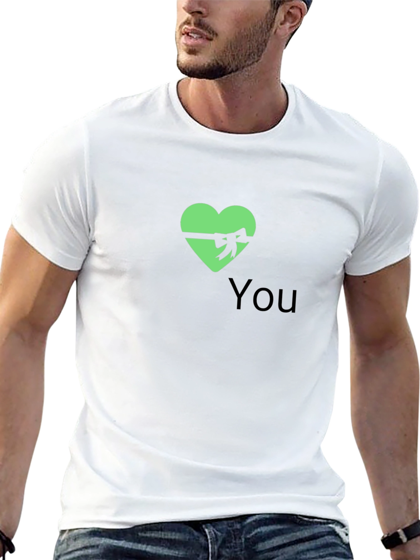 Heart & Ribbon Graphic Tee - You