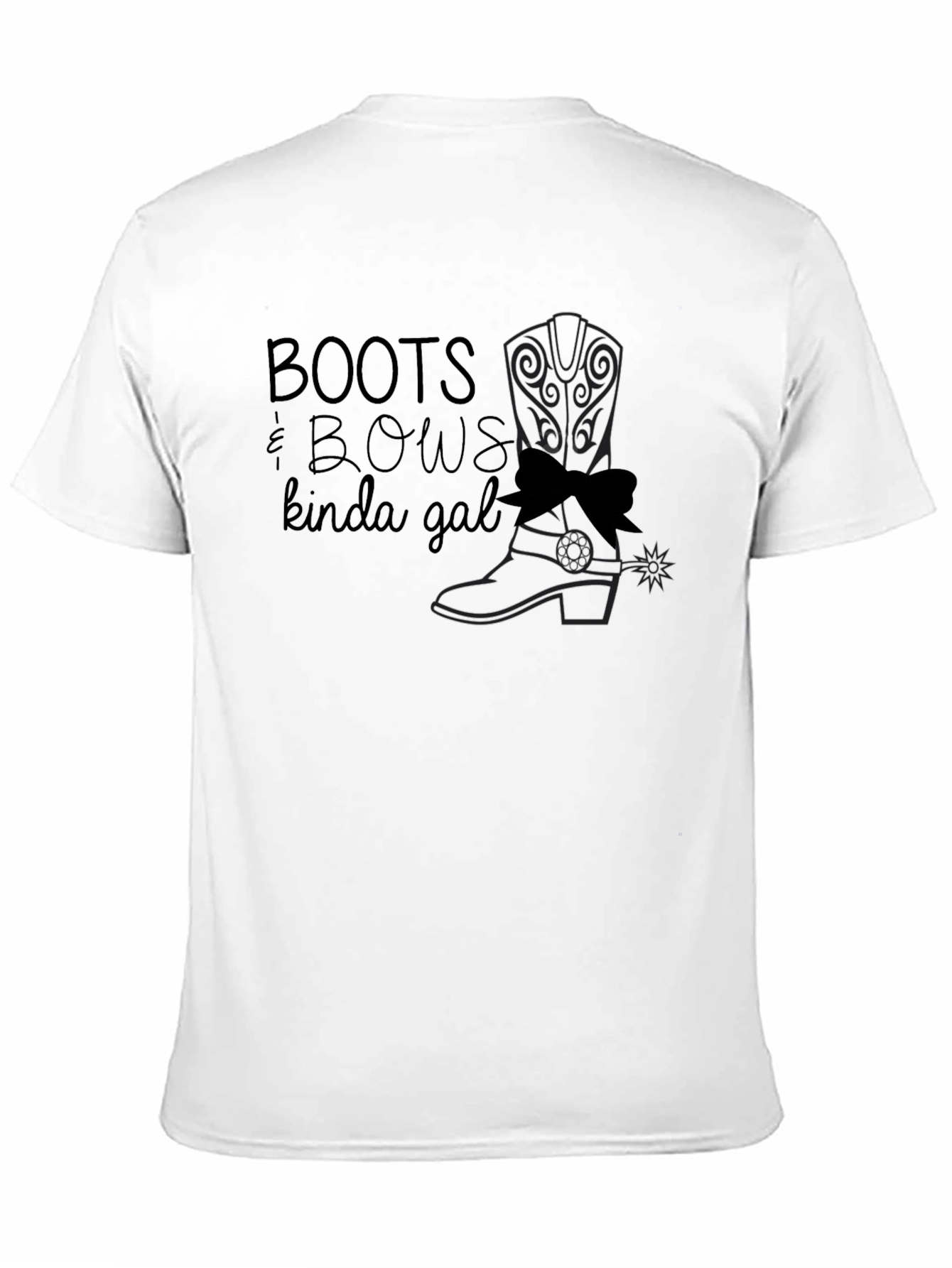 Boots & Bows Kinda Gal Black T-Shirt