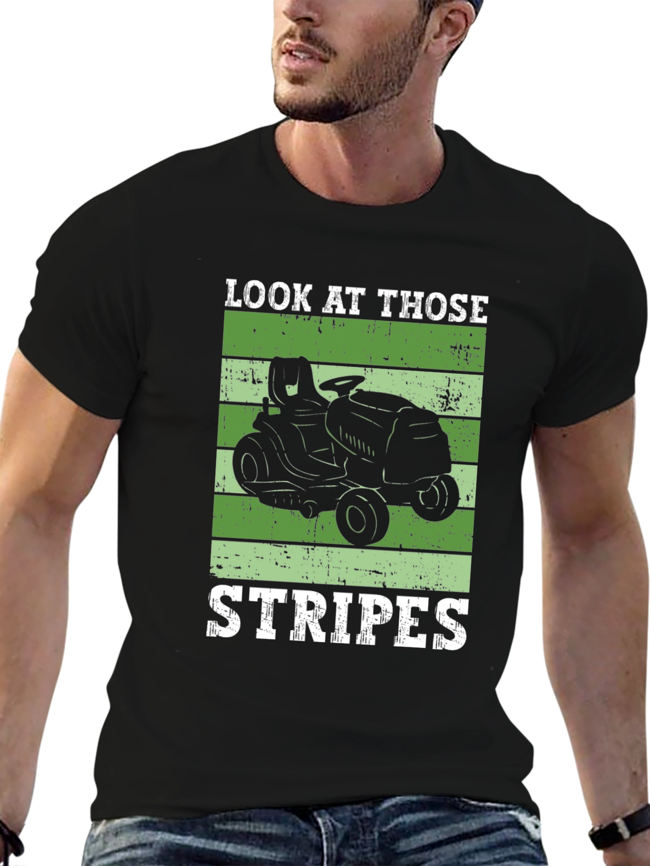 Look At Those Stripes T-Shirt - Lawn Mowing