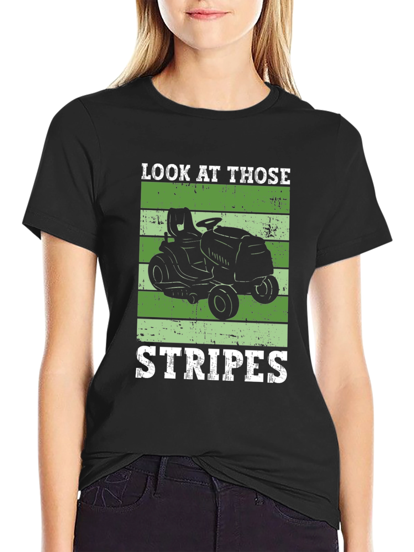 Look At Those Stripes T-Shirt - Lawn Mowing