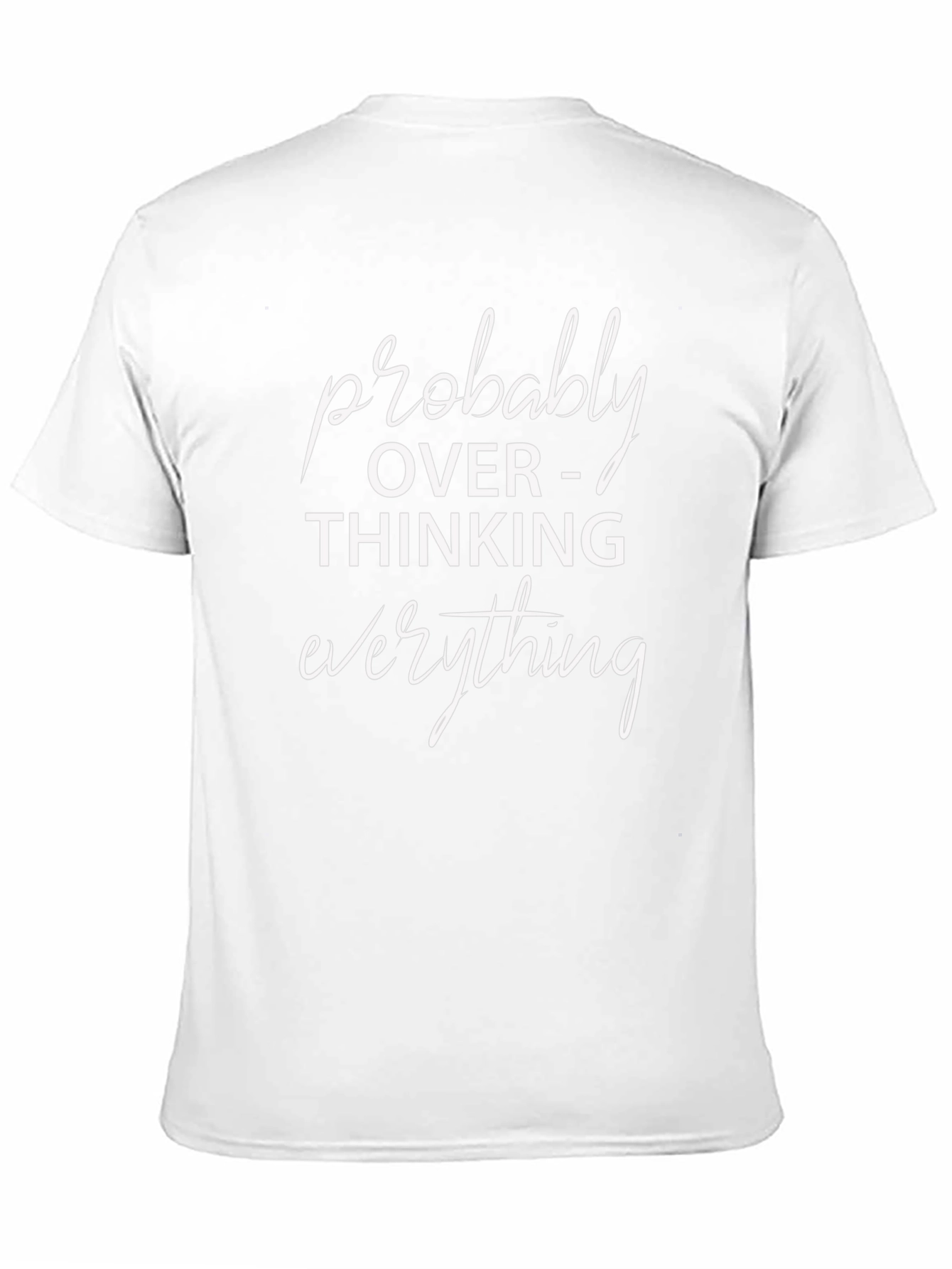 Overthinking Everything Graphic Tee - Black Cotton Blend
