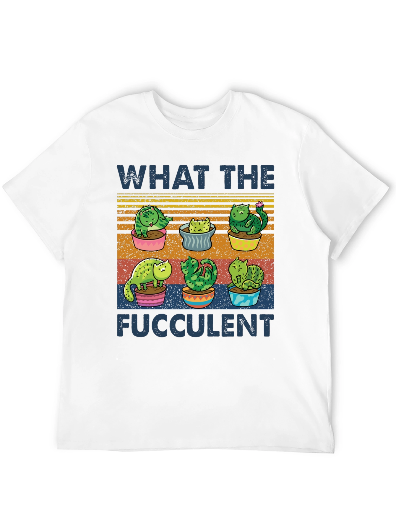 What The Fucculent T-Shirt Cat Succulent Puns