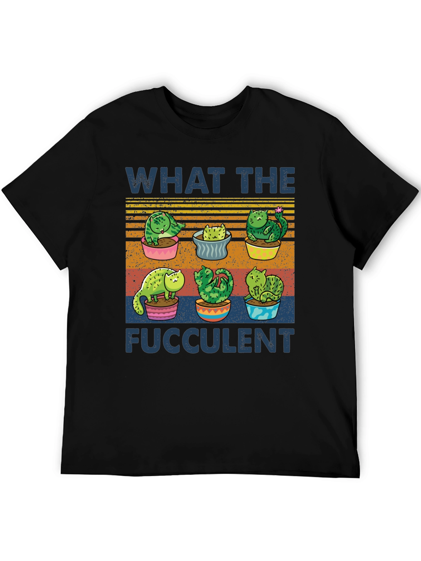 What The Fucculent T-Shirt Cat Succulent Puns