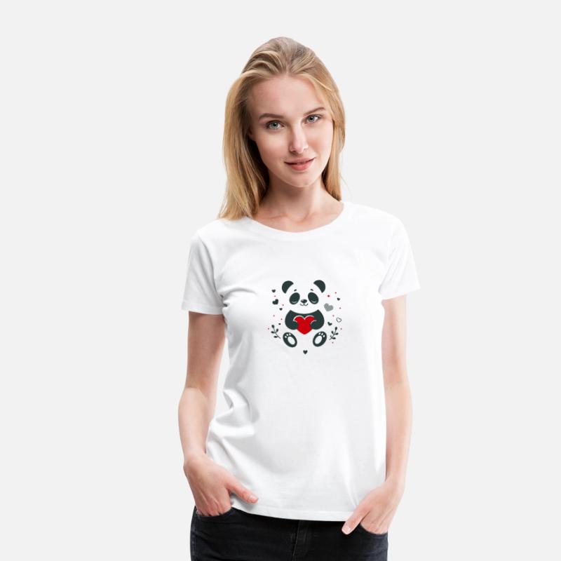 Panda with heart - loving Valentine's greeting