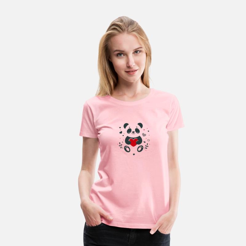 Panda with heart - loving Valentine's greeting