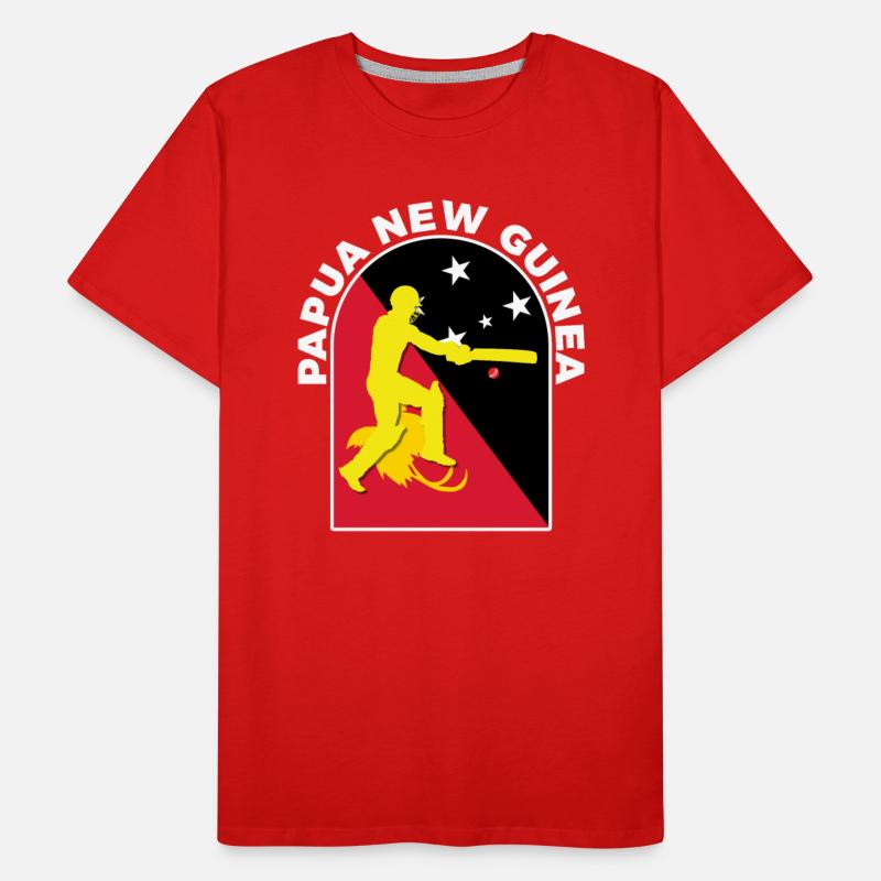 Papua New Guinea Cricket Batsman PNG Flag