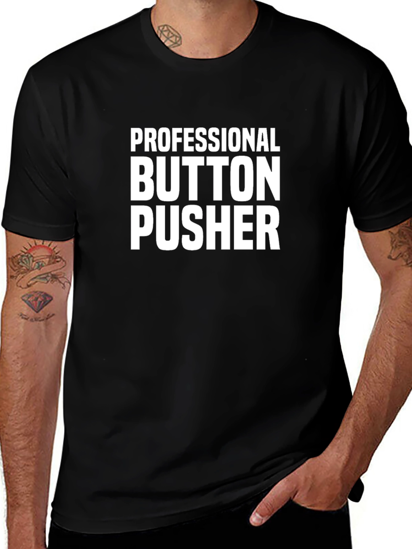 Professional Button Pusher Graphic T-Shirt
