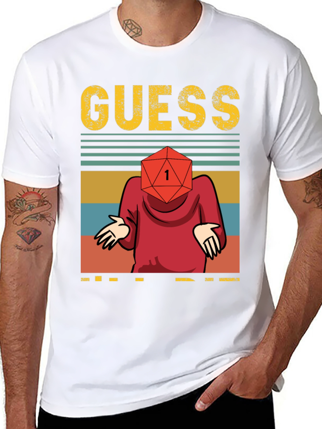 Guess D20 T-Shirt - Roll for Insightful Style