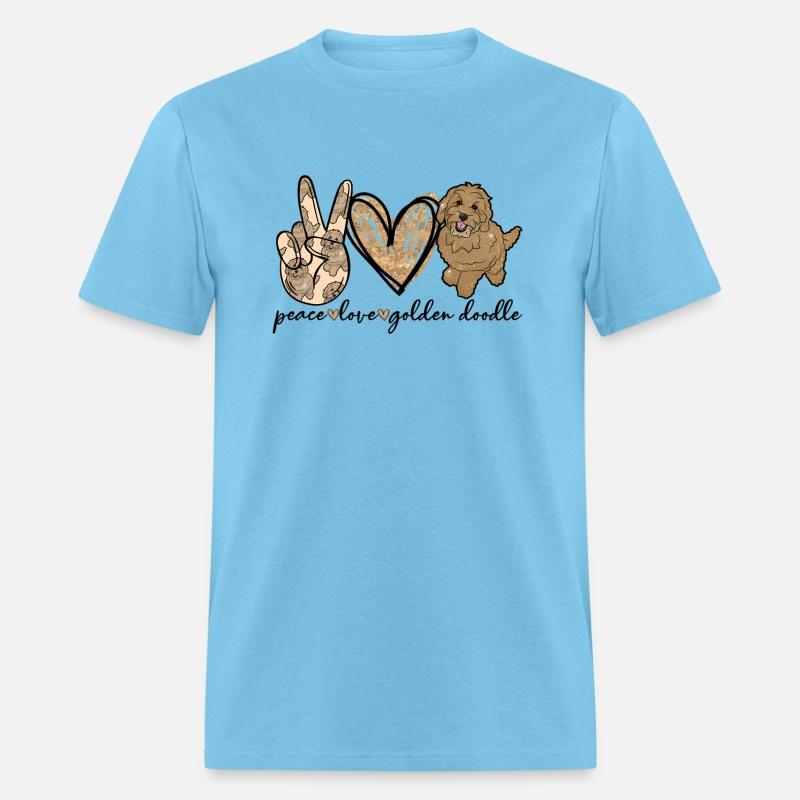 Peace Love Golden Doodle Dog Pet Doodle Dog