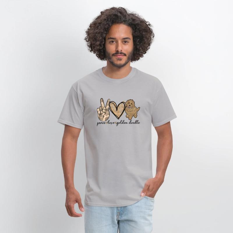 Peace Love Golden Doodle Dog Pet Doodle Dog