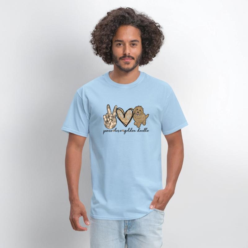 Peace Love Golden Doodle Dog Pet Doodle Dog