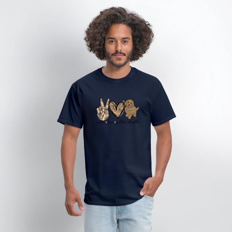 Peace Love Golden Doodle Dog Pet Doodle Dog