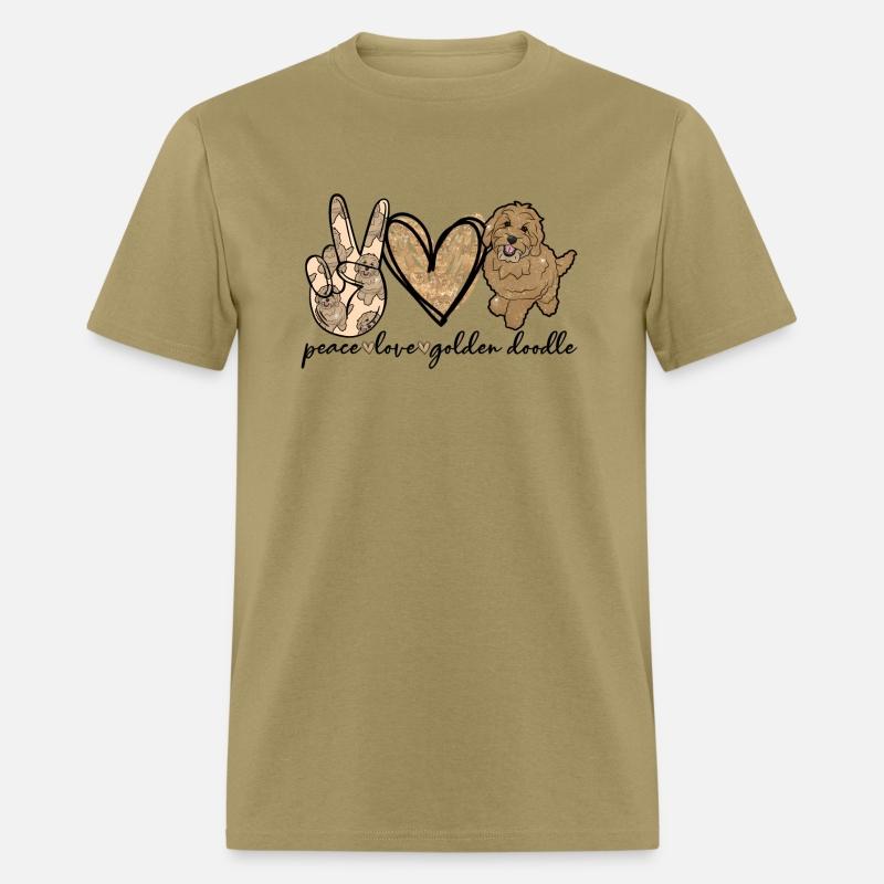 Peace Love Golden Doodle Dog Pet Doodle Dog