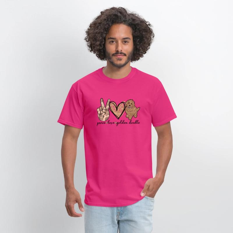 Peace Love Golden Doodle Dog Pet Doodle Dog