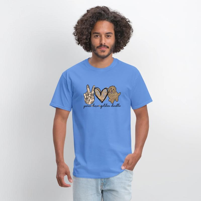 Peace Love Golden Doodle Dog Pet Doodle Dog