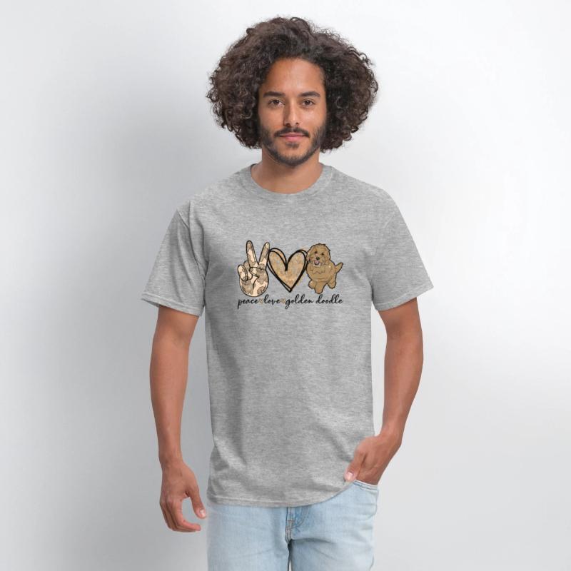 Peace Love Golden Doodle Dog Pet Doodle Dog