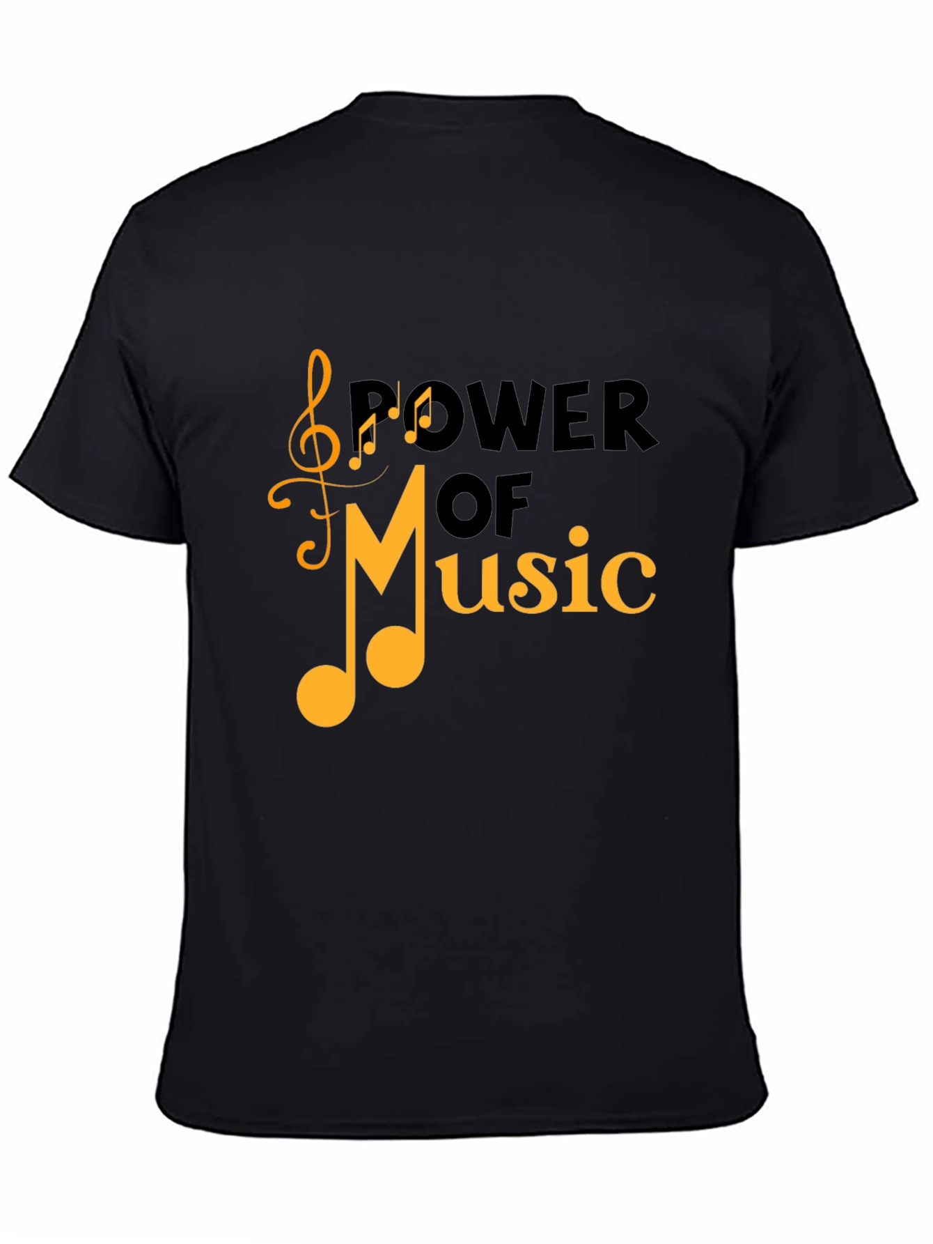 Power of Music Black Graphic Tee