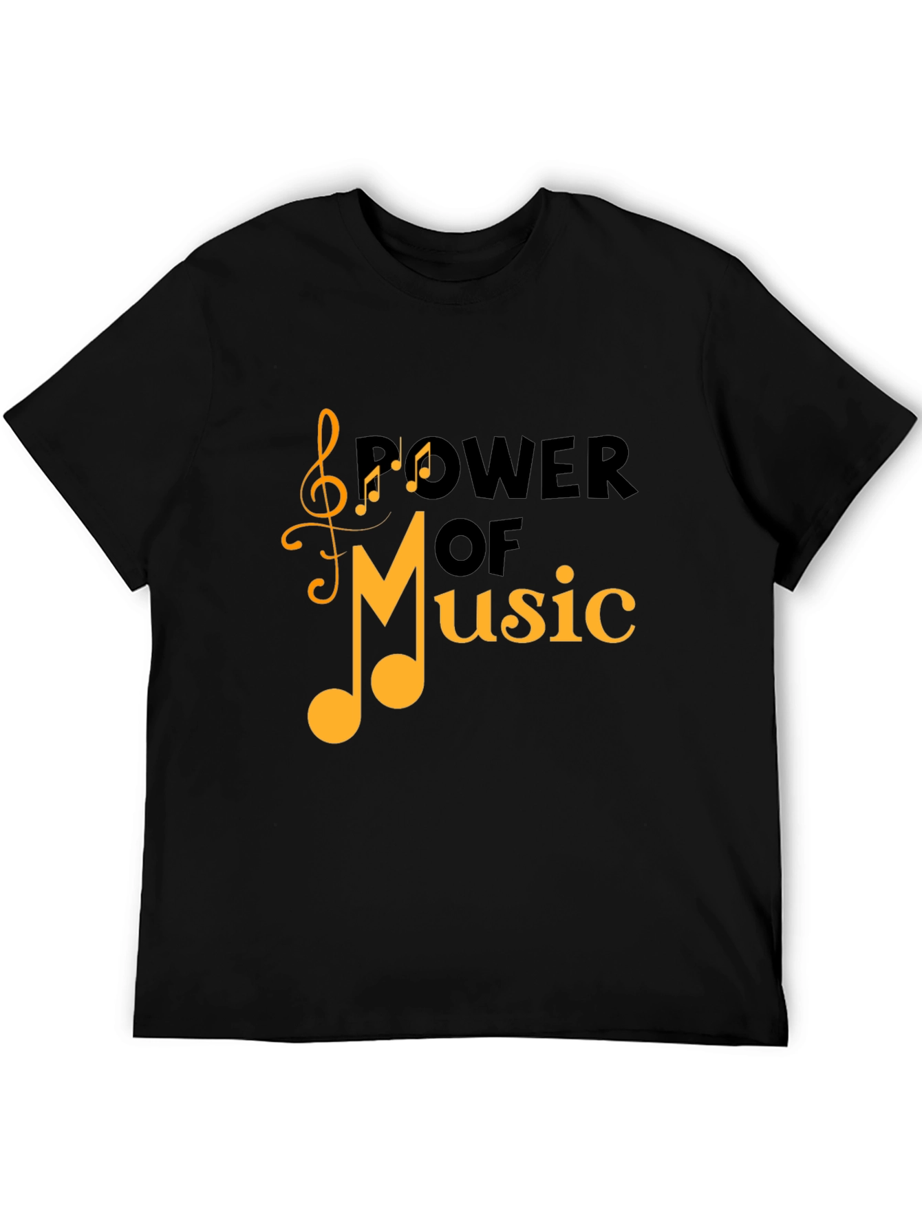 Power of Music Black Graphic Tee