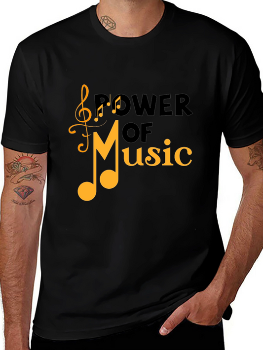 Power of Music Black Graphic Tee
