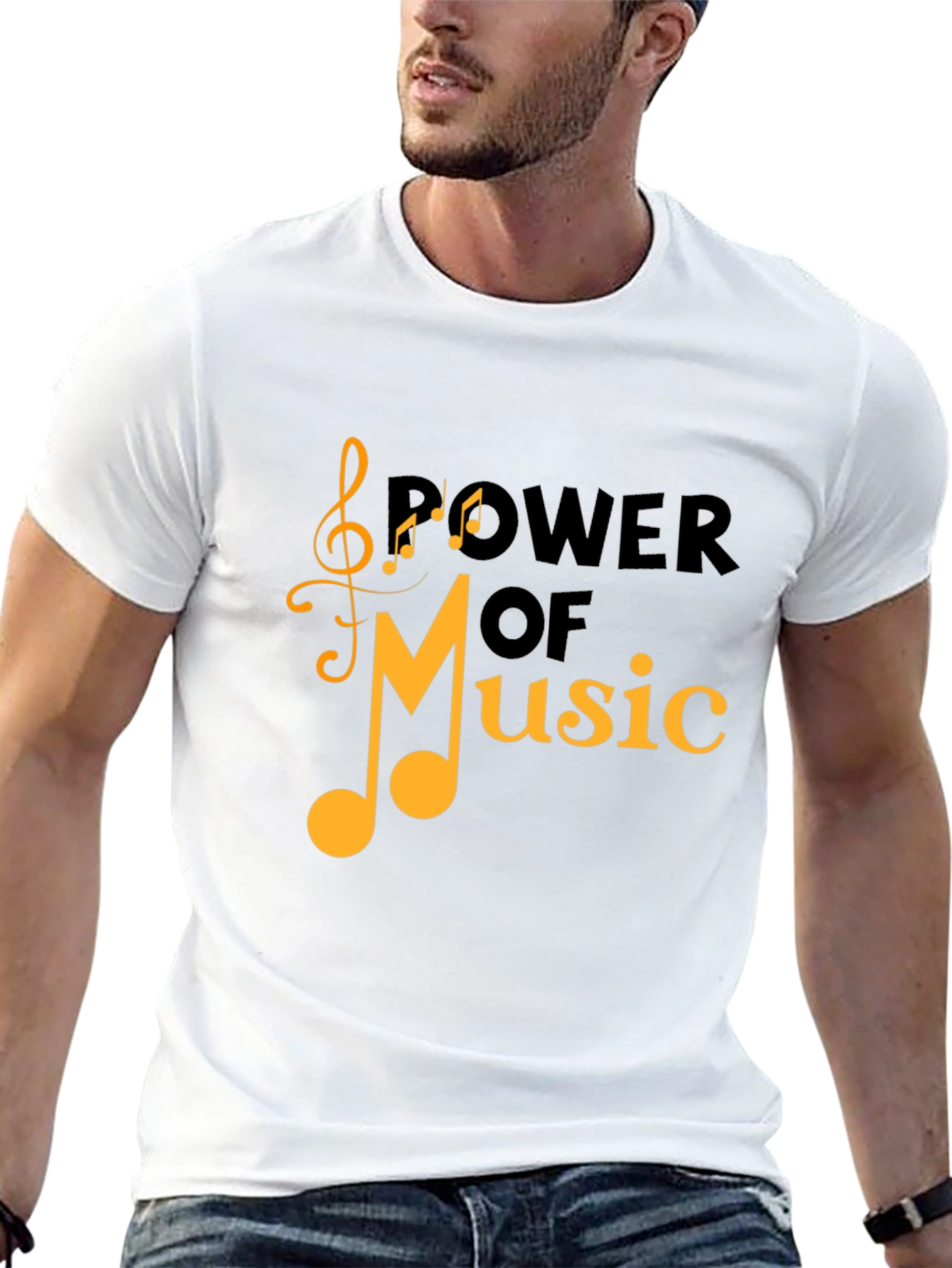 Power of Music Black Graphic Tee