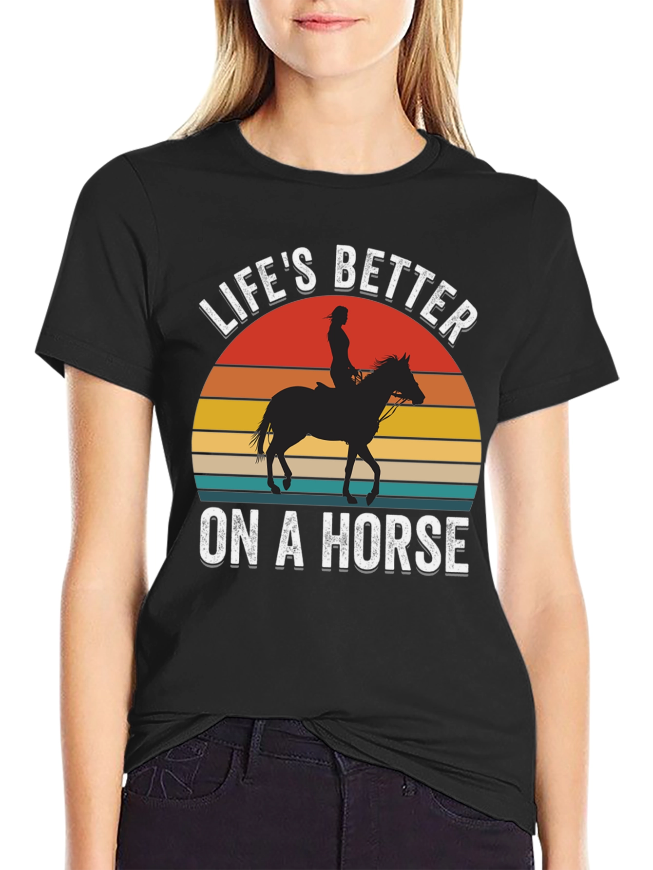 Lifes Better on a Horse Graphic T-Shirt
