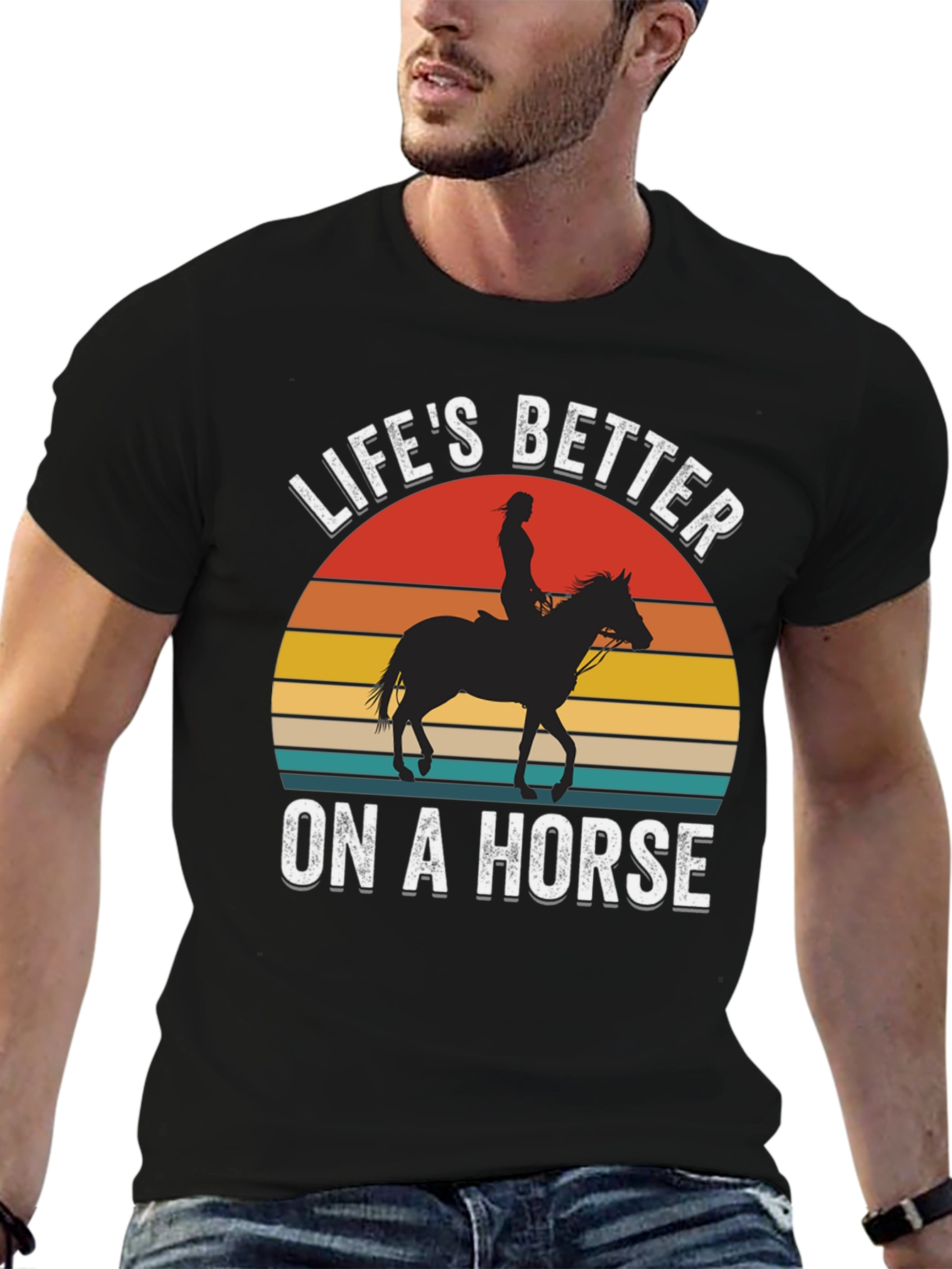 Lifes Better on a Horse Graphic T-Shirt
