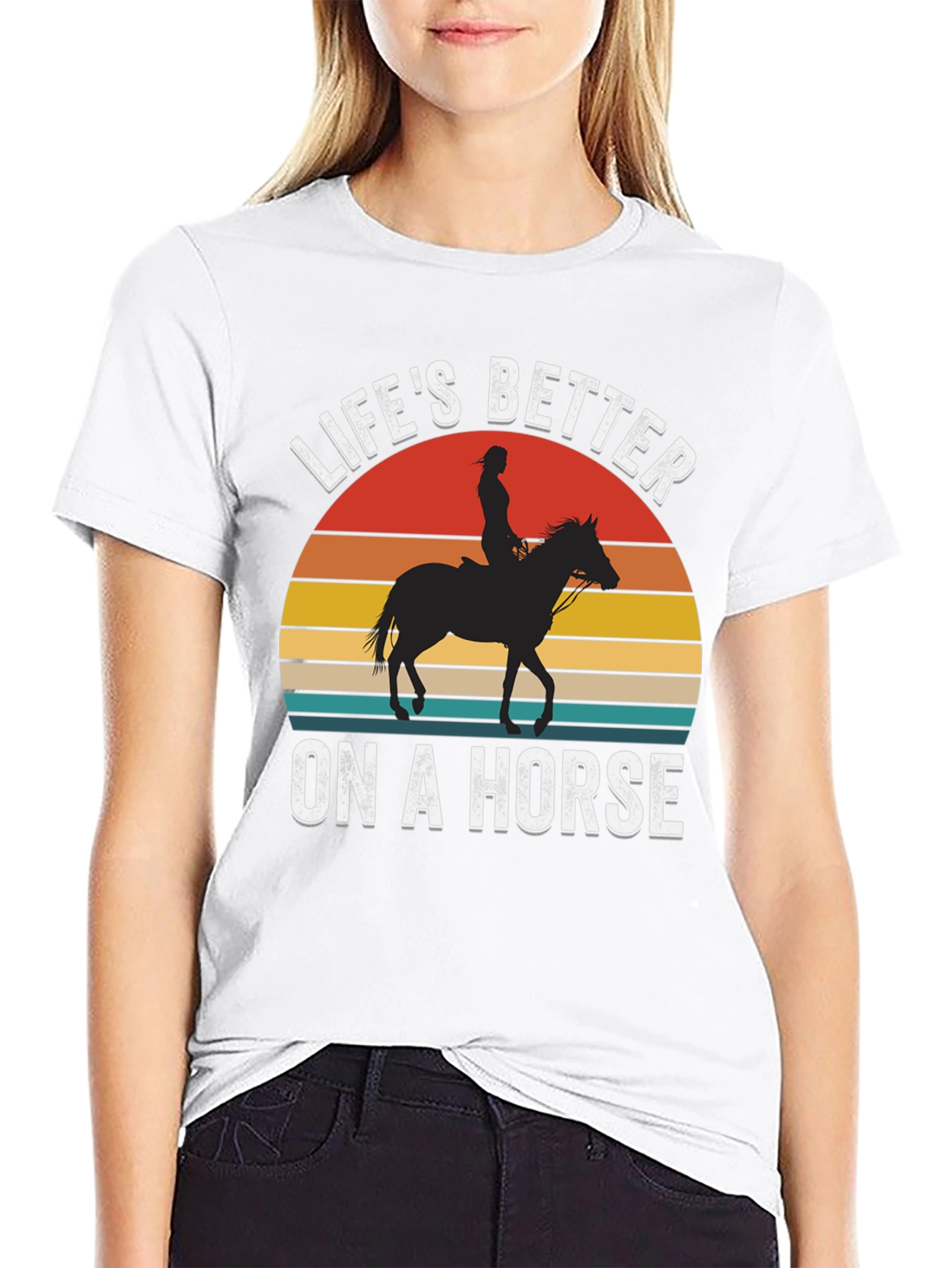 Lifes Better on a Horse Graphic T-Shirt
