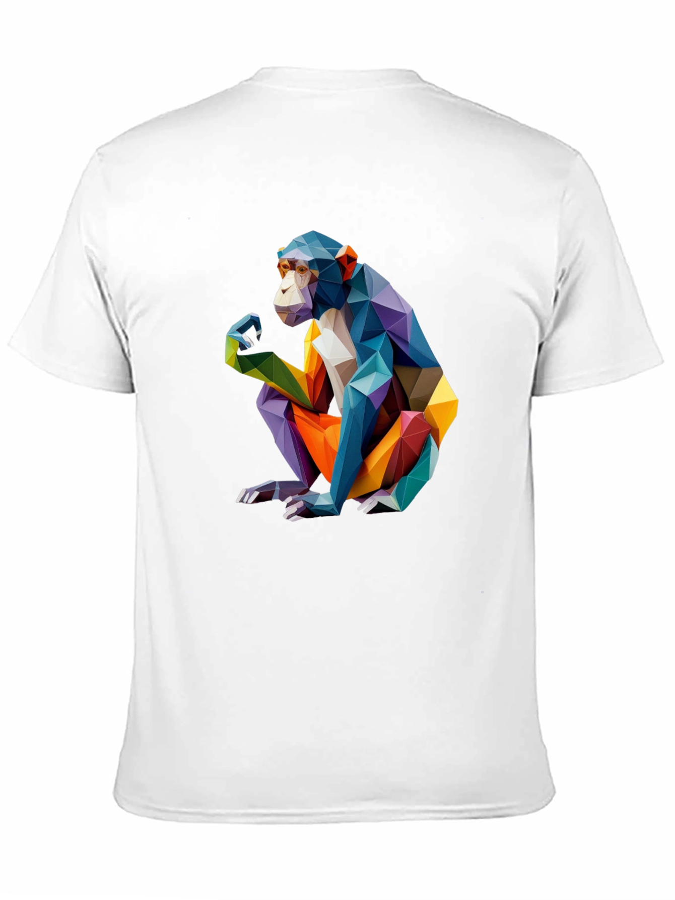 Geometric Monkey Graphic Black T-Shirt