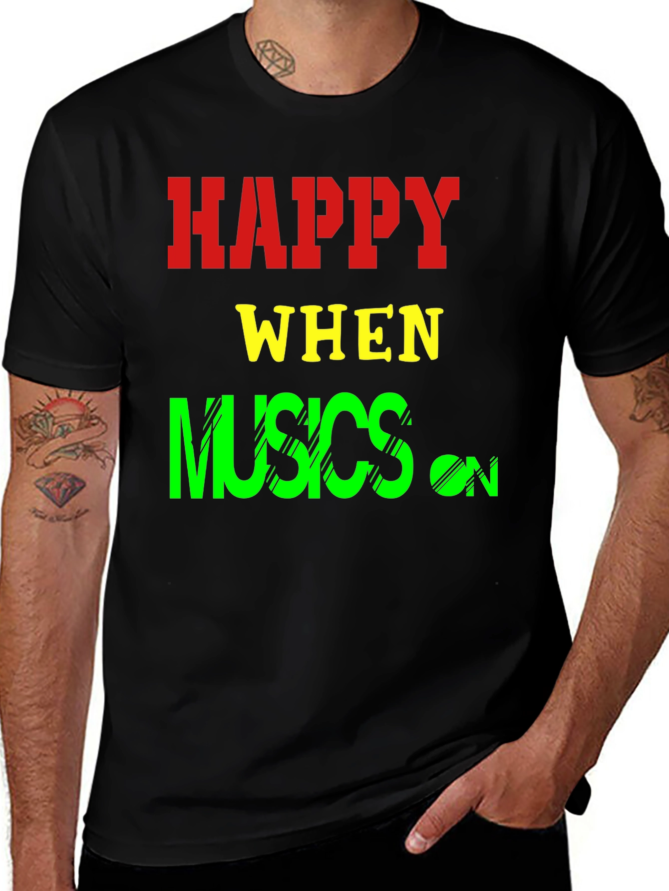 Happy When Musics On T-Shirt