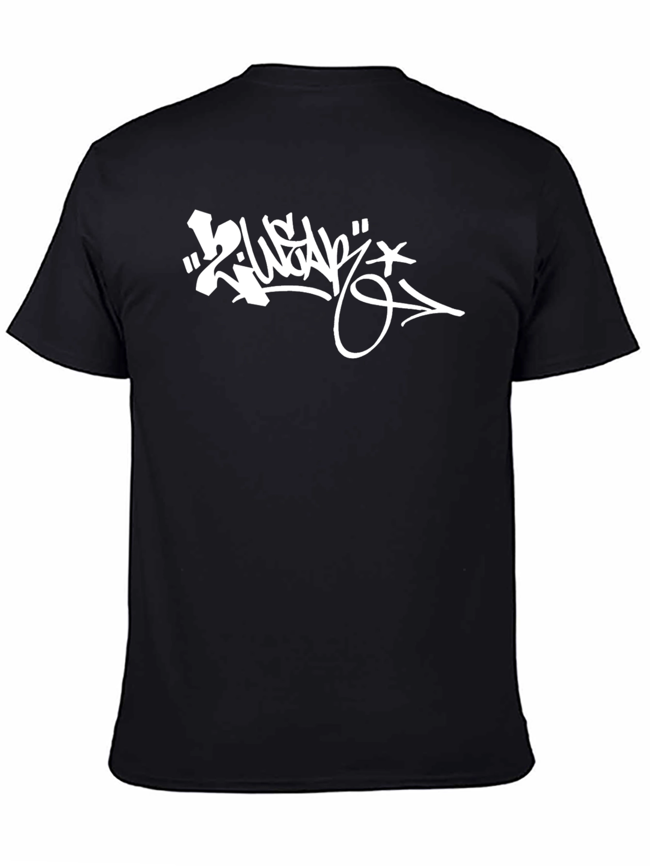 Graffiti Graphic Tee - Black Cotton Blend Streetwear T-Shirt