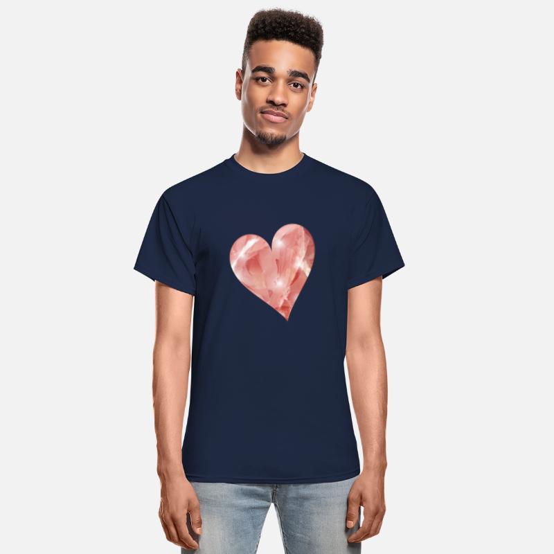 pink rose quartz crystal motif as a heart