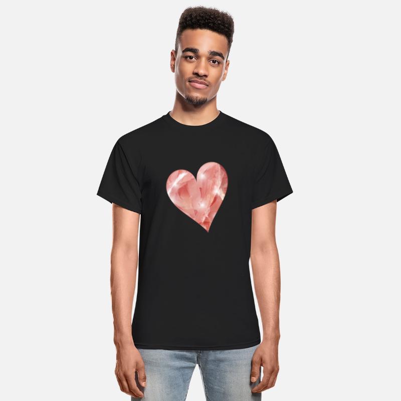 pink rose quartz crystal motif as a heart