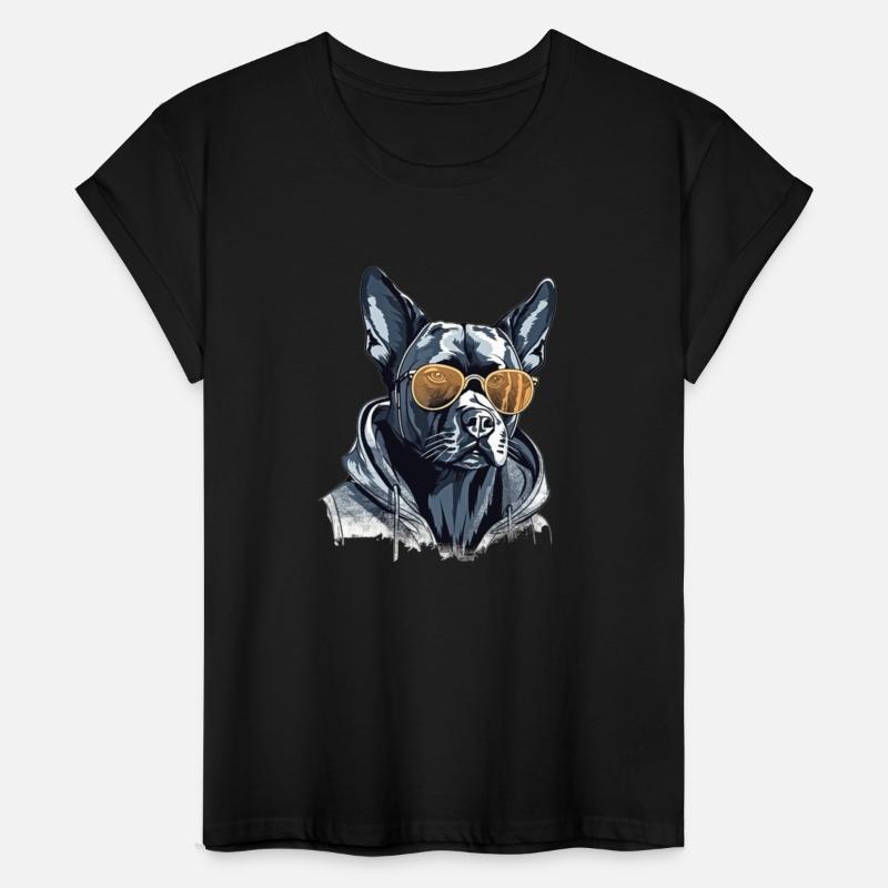 Pitbull dog Sunglass cute doggy Neon breed colore