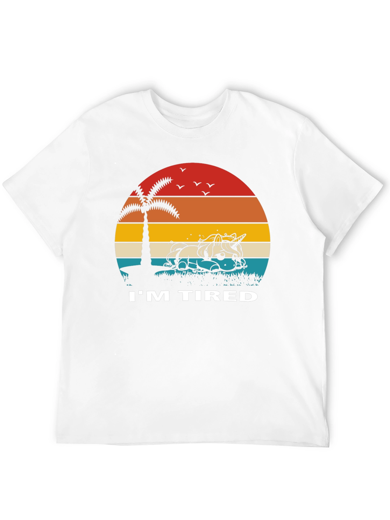 Im Tired Unicorn Sunset T-Shirt