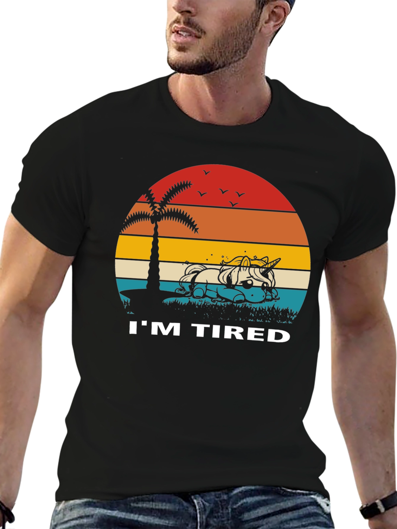 Im Tired Unicorn Sunset T-Shirt
