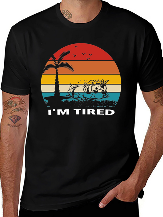 Im Tired Unicorn Sunset T-Shirt
