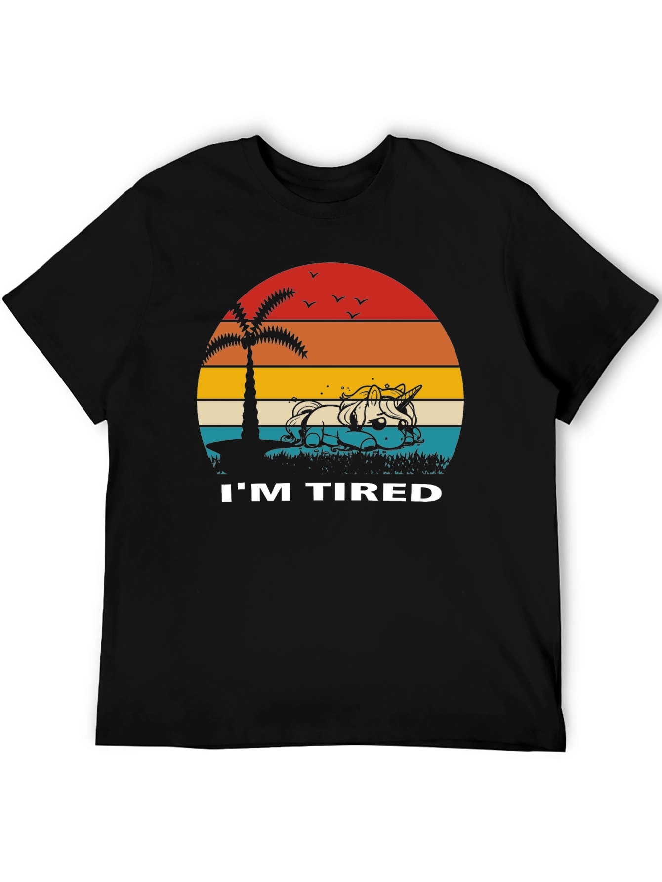 Im Tired Unicorn Sunset T-Shirt