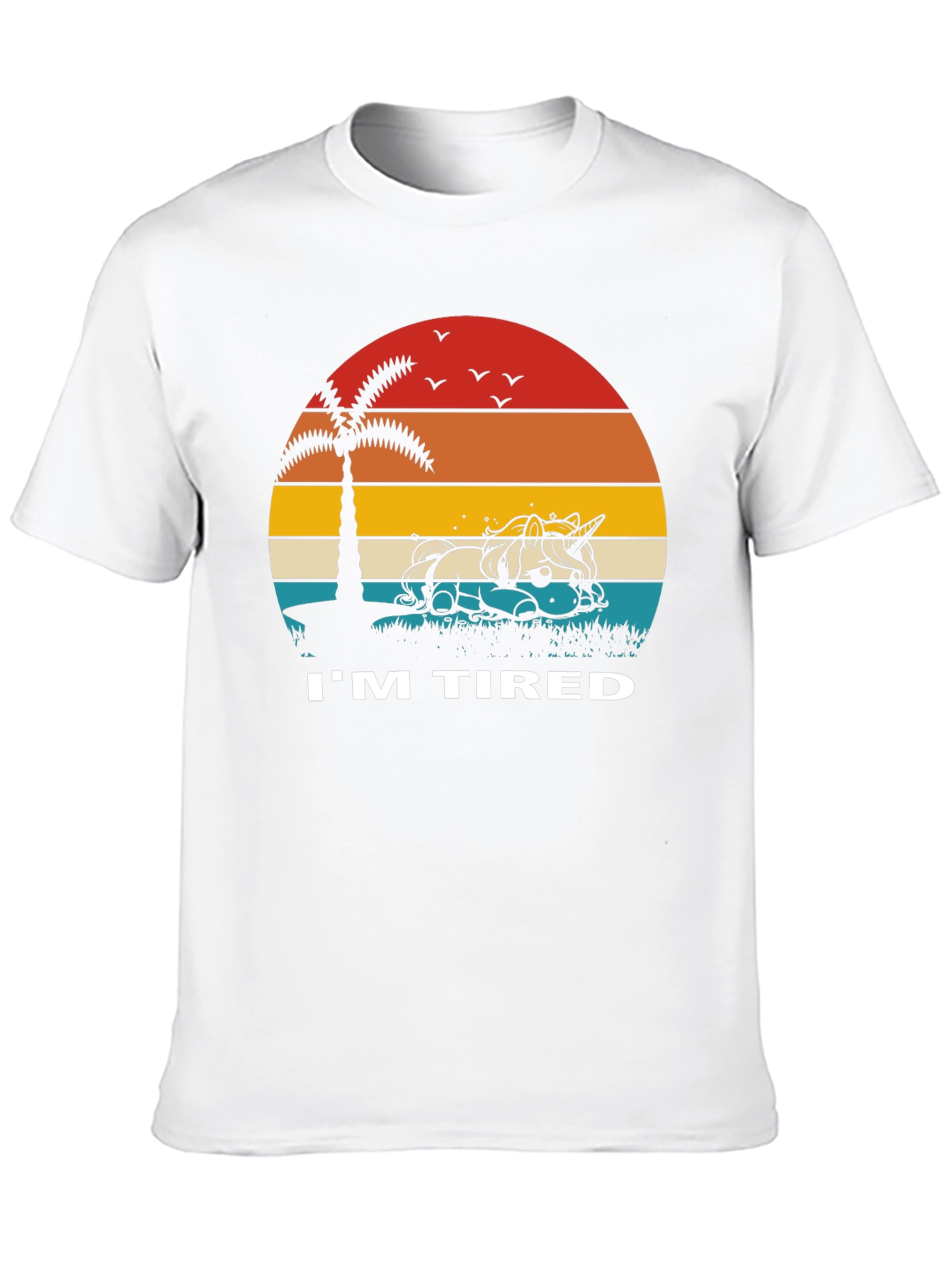 Im Tired Unicorn Sunset T-Shirt