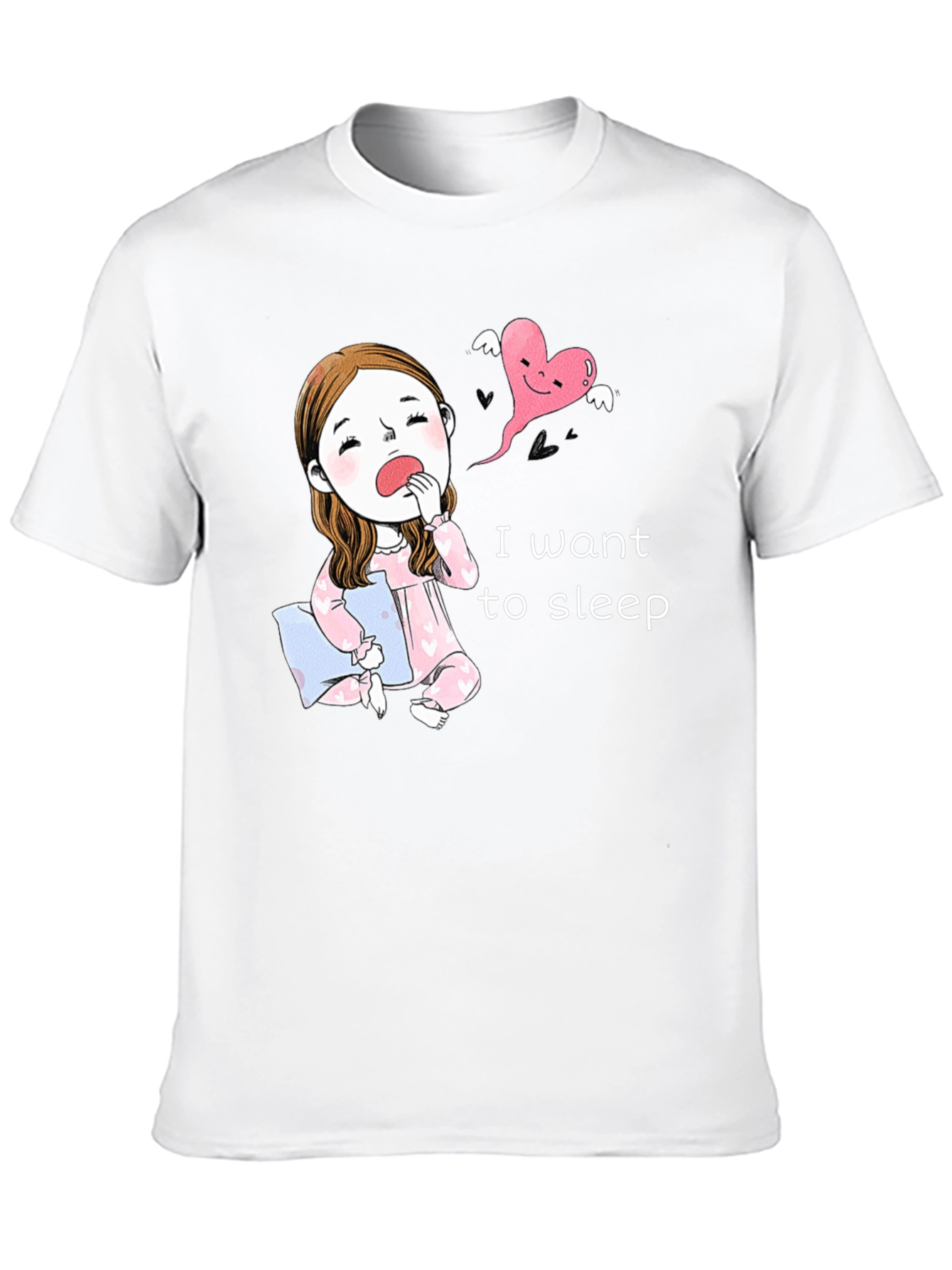 Sleepy Cartoon Tee - I Want To Sleep!
