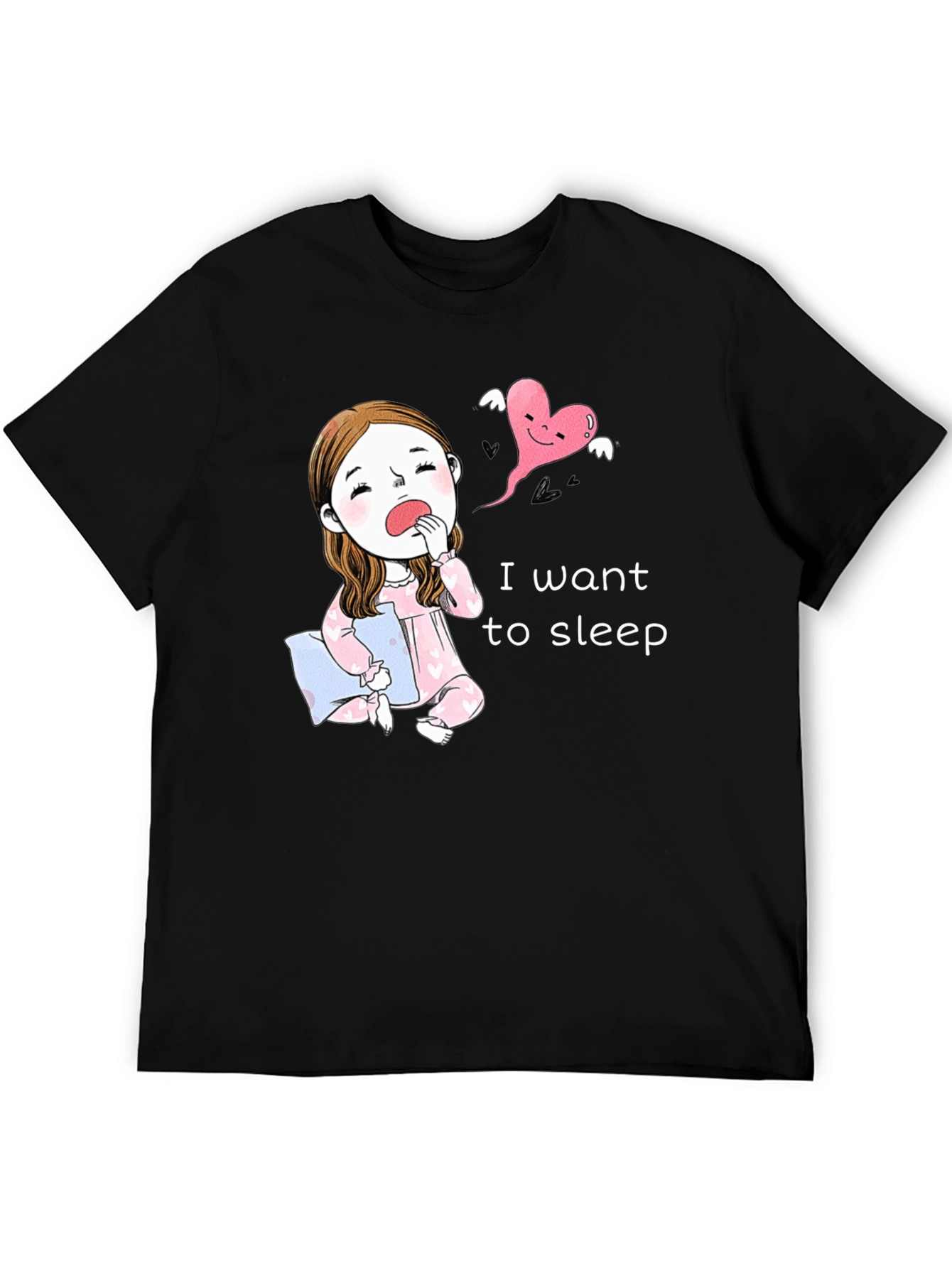 Sleepy Cartoon Tee - I Want To Sleep!