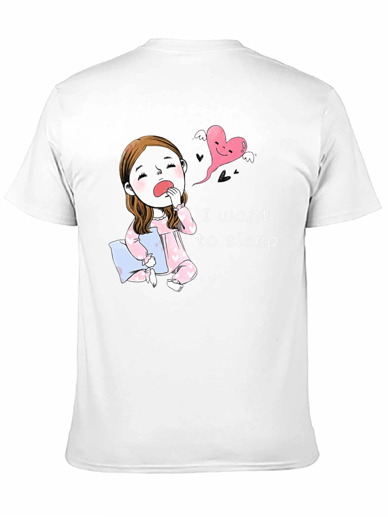 Sleepy Cartoon Tee - I Want To Sleep!