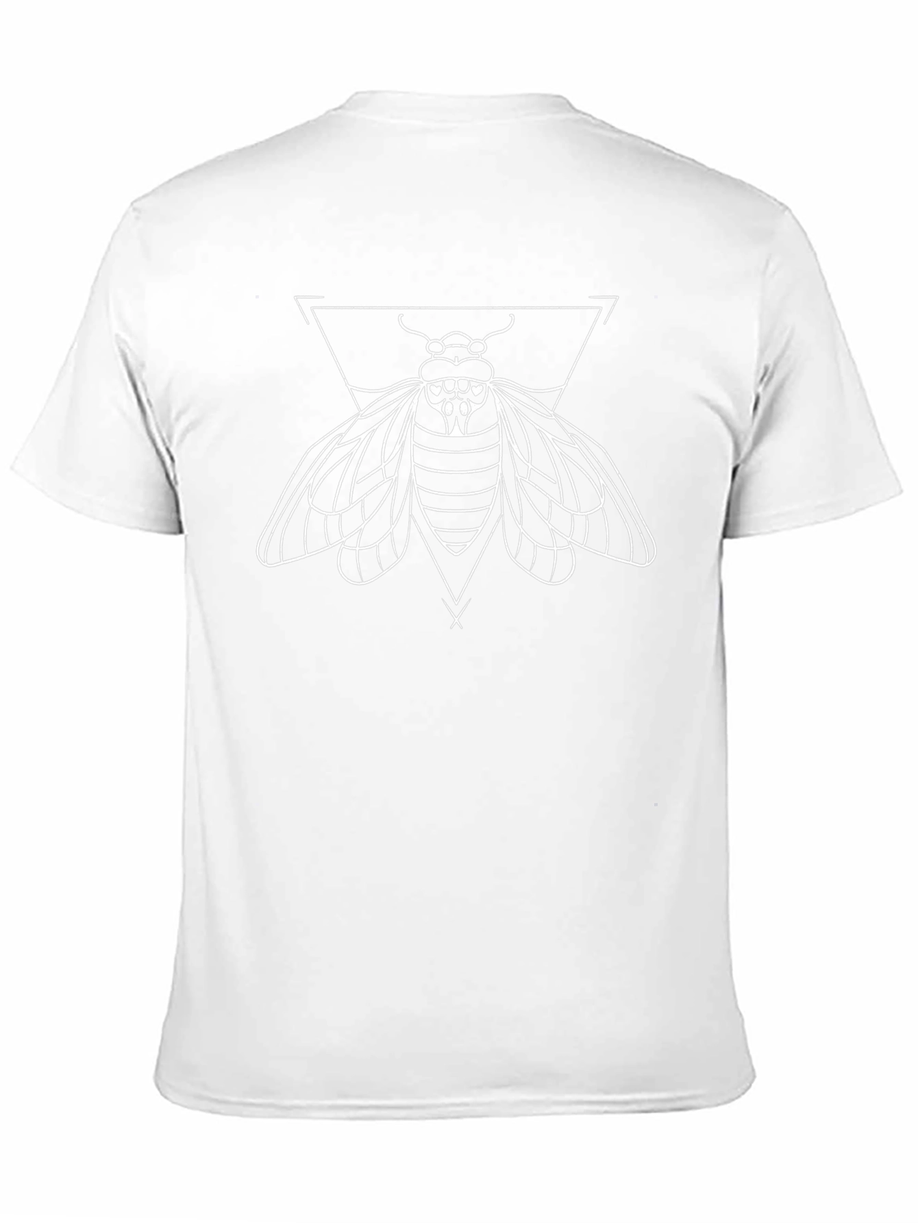 Geometric Insect Graphic Tee - Black
