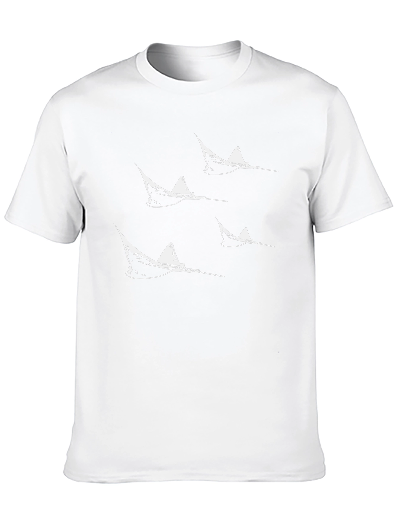 Manta Ray Graphic Tee - Black Cotton T-Shirt