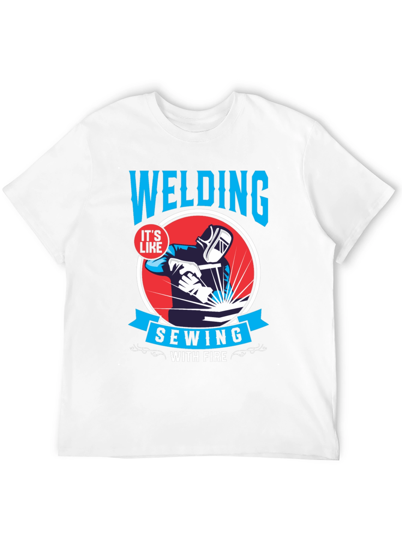 Welding Like Sewing With Fire Black T-Shirt