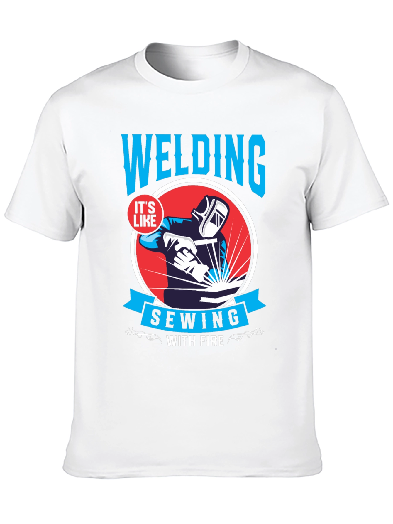 Welding Like Sewing With Fire Black T-Shirt