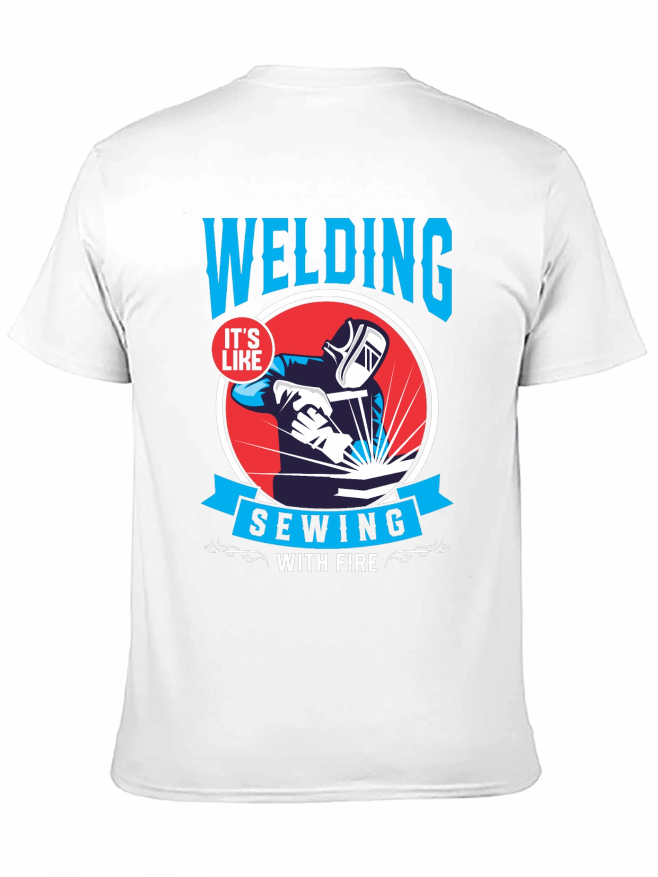 Welding Like Sewing With Fire Black T-Shirt