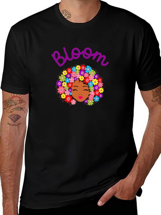 Bloom T-Shirt - Floral Afro Design