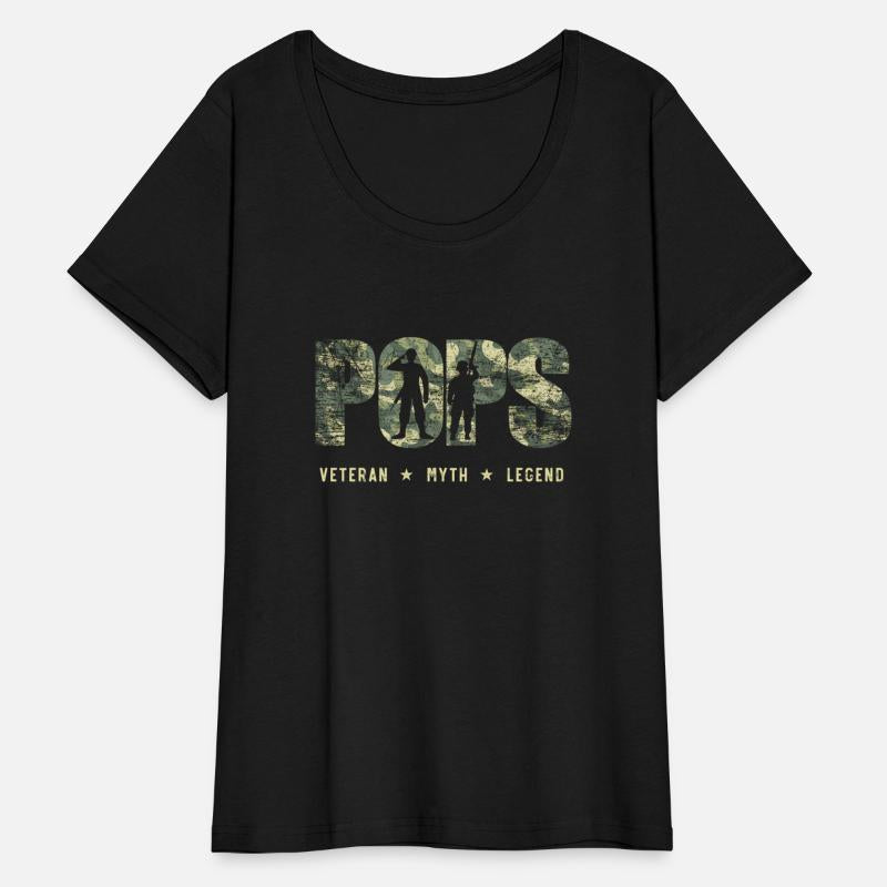 Pops Veteran Myth Legend Camouflage American Flag