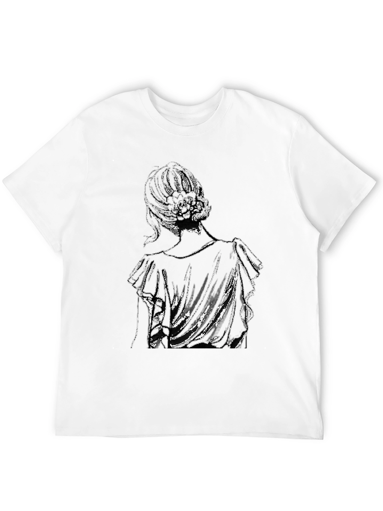 Elegant Woman Graphic Black T-Shirt