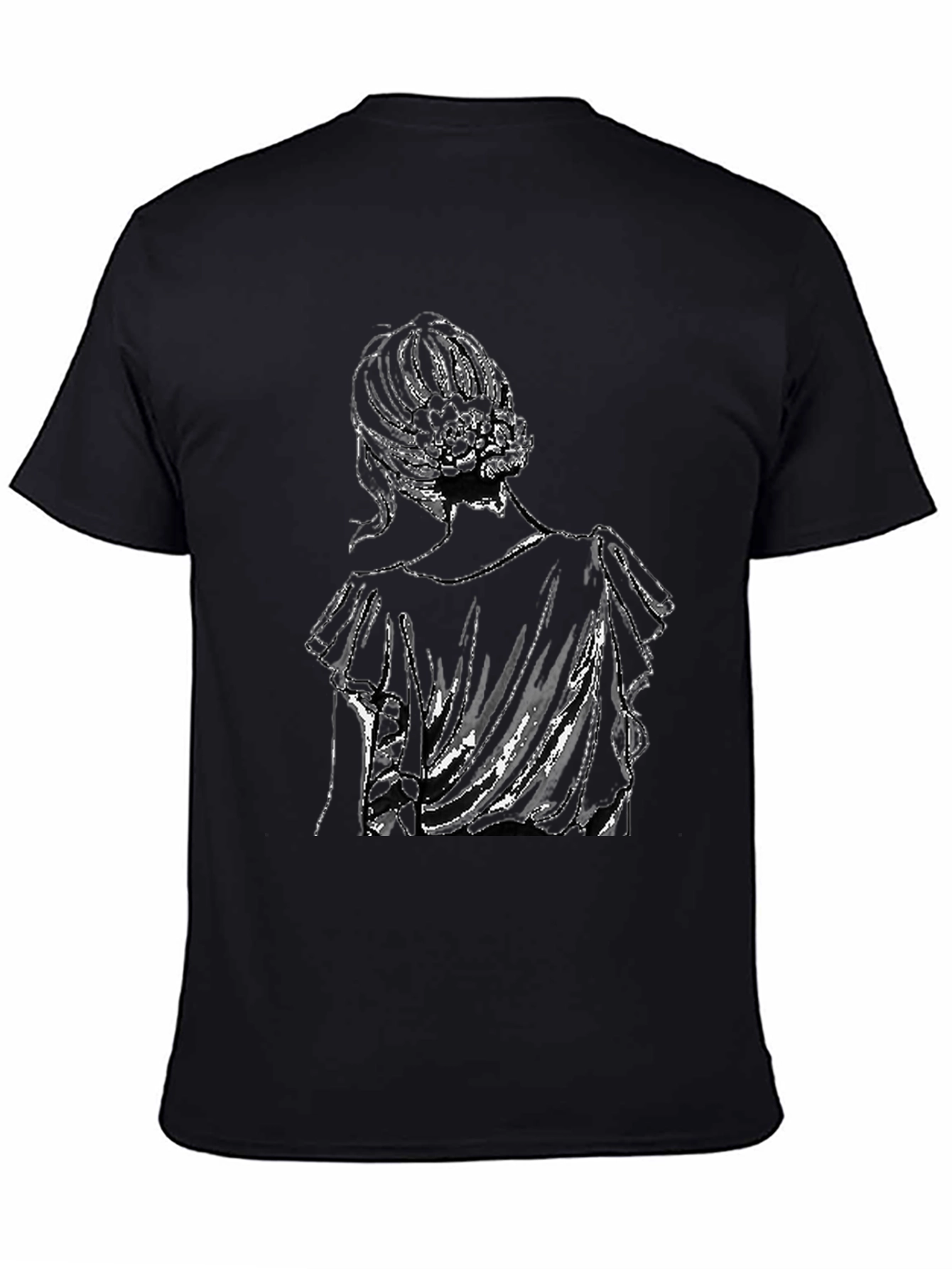 Elegant Woman Graphic Black T-Shirt